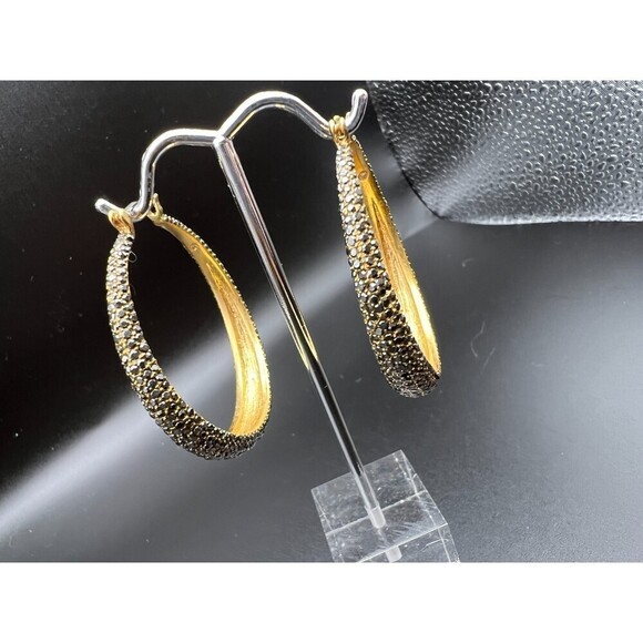 Crystal Encrusted Hoops - Picture 5 of 6